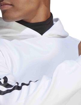 Sudadera Adidas M FI 3S HD Blanco/Negro Hombre
