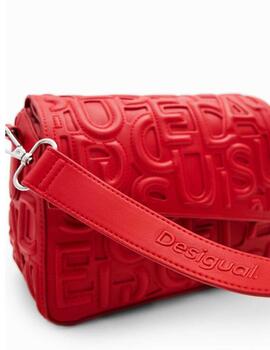 Bolso Desigual Maki Taupe Phuket Mini Rojo Mujer