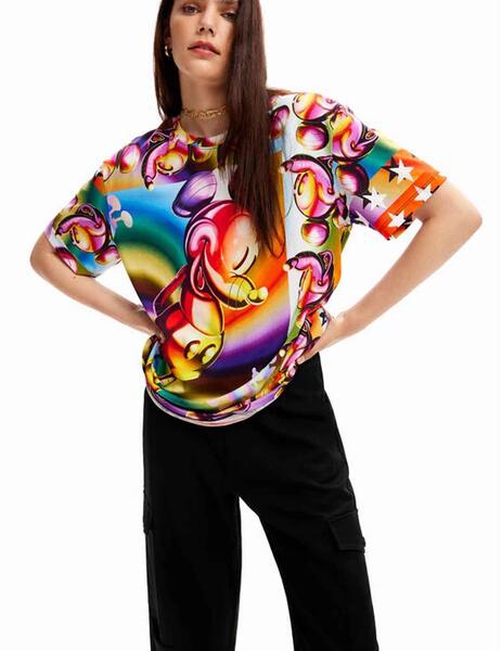 Camiseta Desigual Mickey Lacroix Multicolor Mujer