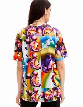 Camiseta Desigual Mickey Lacroix Multicolor Mujer