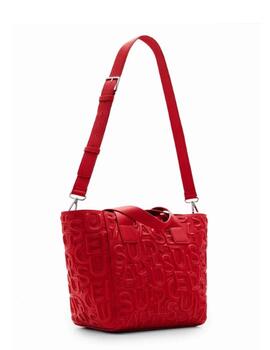 Bolso Desigual Maki Taupe Valdivia Rojo Mujer