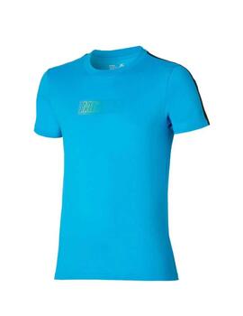 Camiseta Mizuno Athletic Release Tape Azul Hombre