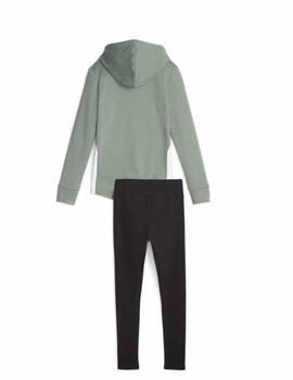Chandal Puma Metallic Tracksuit F Verde/Negr Mujer
