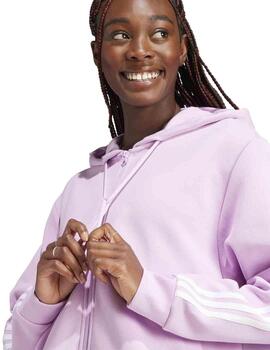 Chaqueta Adidas W FI 3S FZ Lila/Bco Mujer