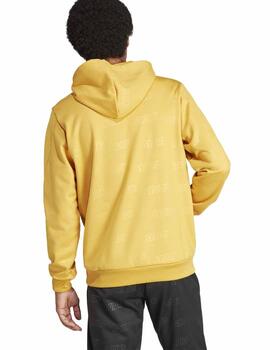 Sudadera Adidas BL HD Q4 Amarillo Hombre