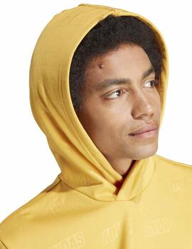 Sudadera Adidas BL HD Q4 Amarillo Hombre