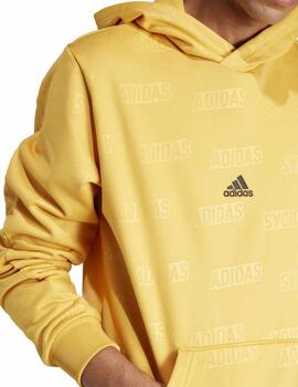 Sudadera Adidas BL HD Q4 Amarillo Hombre