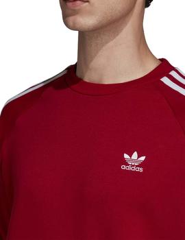 Sudadera 3-Stripes Crew Rojo