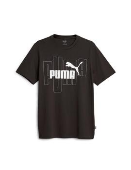 Camiseta Puma Graphics Nº1 Logo Negro Hombre