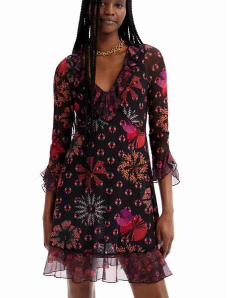 Desigual Vestido de mujer sin mangas, negro, 36, Negro 