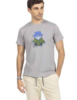 Camiseta elPulpo Pulpo Explorer Gris Hombre