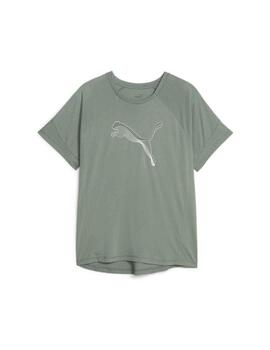 Camiseta Puma Evostripe Verde Mujer