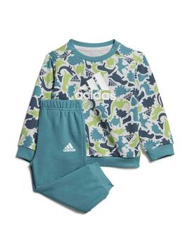 Chandal Adidas I AOP FT JOG Verde/Azul Niño