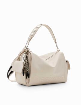 Bolso Desigual Half Logo Habana Crudo Mujer