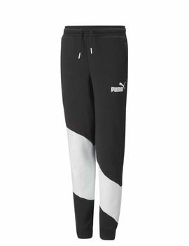 Pantalon Puma Power Cat Negro/Bco Niño