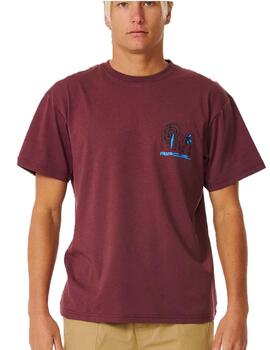 Camiseta Rip Curl Vaporcool Journ.T Granate Hombre