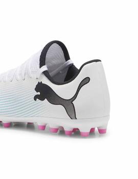 Botas Puma Future 7 Play MG Jr Blanco/Tq/Neg