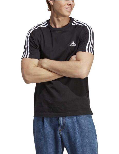 Camiseta Adidas M 3S SJ T Negro Blanco Hombre