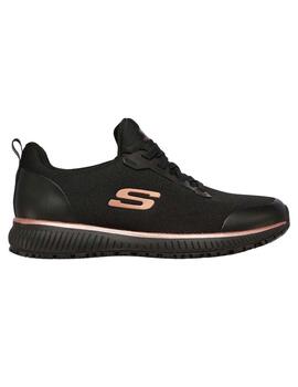 Zapatillas Skechers Squad SR Negro/Rosa Mujer