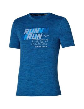 Camiseta Mizuno Core Run Azul Hombre