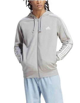 Chaqueta Adidas M 3S FT FZ Gris/Bco Hombre