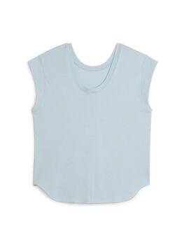 Camiseta Puma Studio Foundations SM Azul Mujer