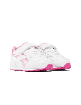 Zapatillas Reebok Royal CL Jog 3.0 Bco/Rosa Niña