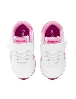 Zapatillas Reebok Royal CL Jog 3.0 Bco/Rosa Niña