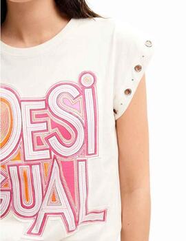 Camiseta Desigual Berlin Blanco Mujer