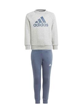 Chandal Adidas LK BOS JOG FL Gris/Azul Niño