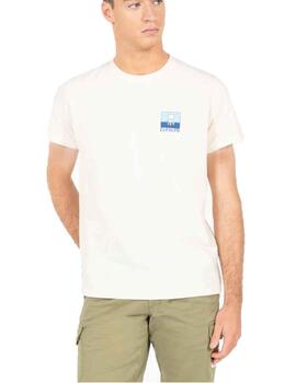 Camiseta elPulpo Circulo Paisaje Beige Hombre