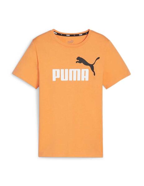 Camiseta Puma ESS 2 Col Logo Naranja Nino