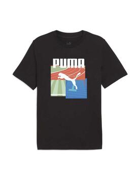 Camiseta Puma Graphics Summer Sports Negro Hombre