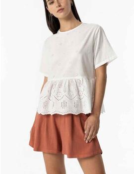 Blusa Tiffosi Skye MC Blanco Mujer