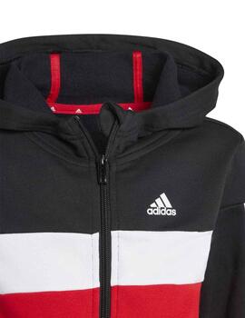 Chandal Adidas LK 3S TIB FL Negro/Rj/Bco Niño