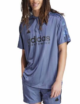 Camiseta Adidas M Tiro Q2 Azul Hombre