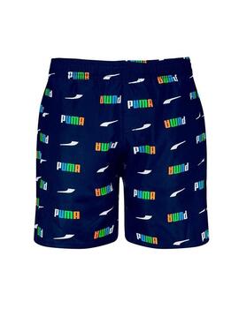 Bañador Puma Swim Printed Logo Mid S Marino Niño