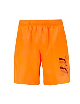 Bañador Puma Swim Cats Mid Short Naranja Hombre