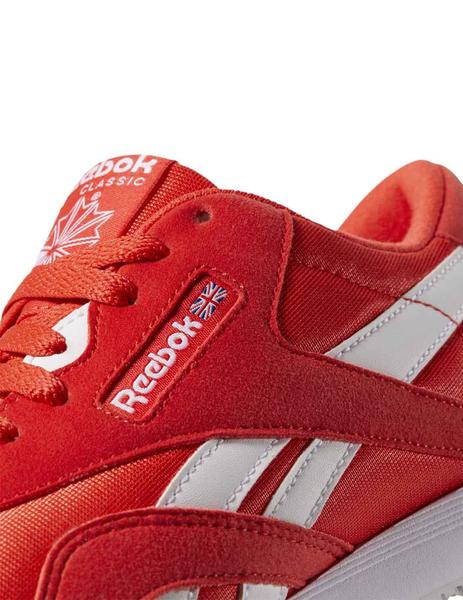 Ya que Culo láser Zapatillas Reebok CL Nylon Color Rojo