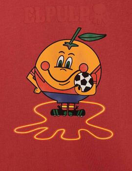 Camiseta elPulpo y Naranjito Estamp Rojo D Hombre