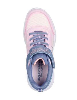 Zapatillas Skechers S-Lights Sola Glow Rosa/G Niña