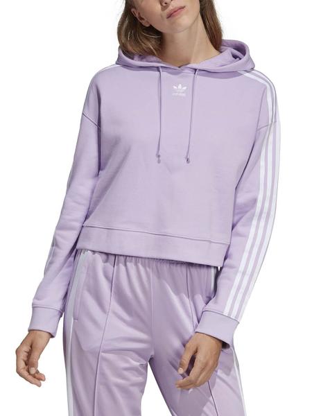 pastel Bañera innovación Sudadera Adidas Cropped malva