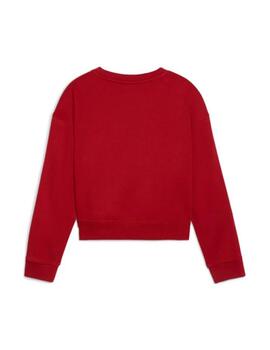 Sudadera Puma SQUAD Crew Granate Niña