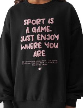 Sudadera 4F F1214 Negro Niña