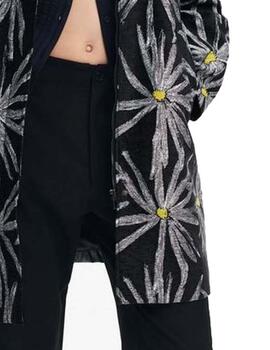 Abrigo Desigual Marga Negro Mujer