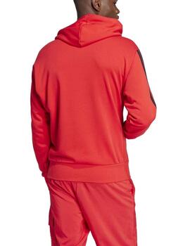 Sudadera Adidas M 3S FT Rojo/Negro Hombre