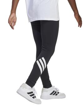 Leggings Adidas JG FI 3SNegro/Blanco Niña
