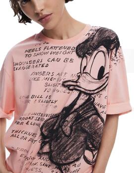 Camiseta Desigual Donald Rosa Mujer