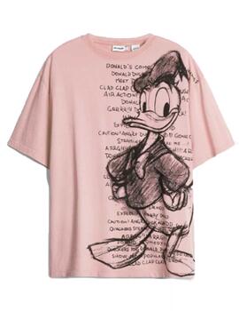 Camiseta Desigual Donald Rosa Mujer