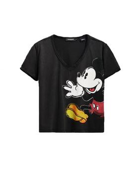Camiseta Desigual Mickey Jocker Negro Mujer